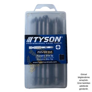 Tyson Vidalama Ucu Bits Uç - Pz2 Yıldız - 10 Cm. - 20 Adet