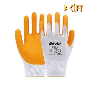 Polyester-nitril İş Eldiveni Pn5 No: 10 Sarı - 3 Çift
