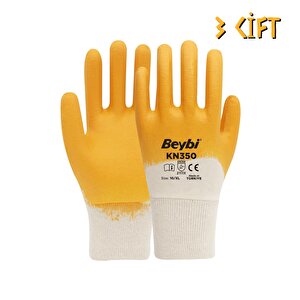 Pamuk-nitril 3/4 Kaplama İş Eldiveni Kn350 No: 10 - 3 Çift
