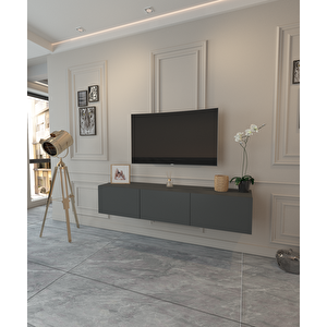 Your Tv Ünitesi 180 Cm Antrasit Duvara Monte