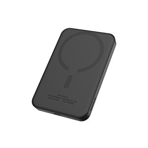 Mgsafe Mini 20w 5.000 Mah Kablosuz Şarjlı Powerbank Siyah Modern Tasarım 826334