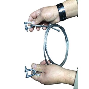 Araç Çekme Halatı Çelik Çekme Halatı 6,2 Mm Kalınlık 2,5 Metre Uzunluk