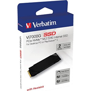 Verbatim Vi7000g 2tb 7400mb-6700mb M.2 Nvme Pcie Gen 4 Ssd