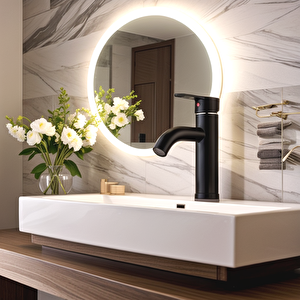 Siyah Mix Lavabo Bataryası F2 model 21 cm