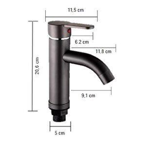 Antrasit Gri Mix Lavabo Bataryası F2 model 21 cm