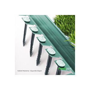 Pratik Garden Çim Ayırıcı 25 M Yeşil Çim Sınırlayıcı Taş Toprak Ayıracı Çim Ayracı Çim Bariyeri
