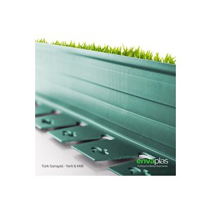 Pratik Garden Çim Ayırıcı 25 M Yeşil Çim Sınırlayıcı Taş Toprak Ayıracı Çim Ayracı Çim Bariyeri