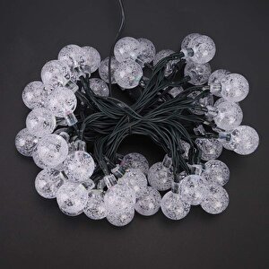 Solar 50 Ledli̇ 8 Metre Çok Renkli̇ Kri̇stal Top Bahçe Aydinlatma