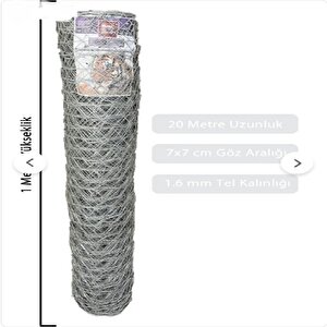 Bahçe Çit Teli 1 Metre Yükseklik 20 Metre Uzunluk 1.6 Mm Kalınlık