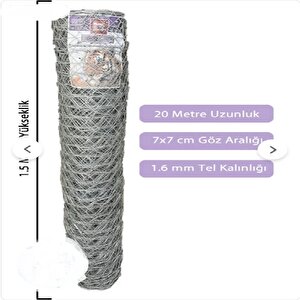 Bahçe Çit Teli 150cm Yükseklik 20 Metre Uzunluk 1.6mm Kalınlık