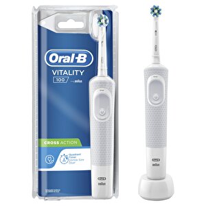 Oral-B D100 Vitality Cross Action Şarjlı Diş Fırçası - Beyaz