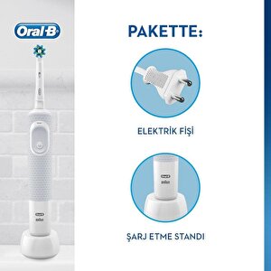 Oral-B D100 Vitality Cross Action Şarjlı Diş Fırçası - Beyaz