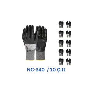 Nc-340 Nitril Kesilmeye Dayanıklı Eldiven; C Seviyesi Koruma Ve Dayanıklılık No:10-10çift