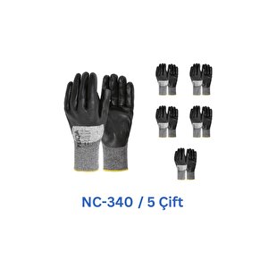 Nc-340 Nitril Kesilmeye Dayanıklı Eldiven; C Seviyesi Koruma Ve Dayanıklılık No:9-5çift