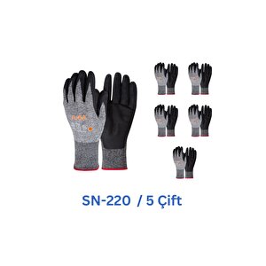 Sn-220 Hassas Eldiven | 1/2 Mikro Nitril Kaplama Ile Üstün Koruma No:8-5çift