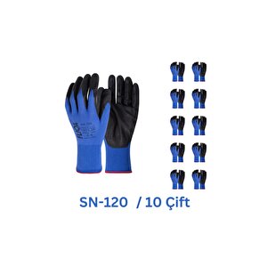 Sn-120 Hassas Eldiven; 1/2 Mikro Nitril Kaplama Ile Üstün Koruma No:10-10çift