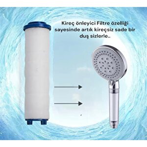 10 Adet Yedek Filtreli Lüks Model Kireç Önleyici Özellikli 5fonksiyonlu Duş Başlığı