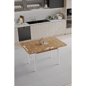 Tek, Açılır, Döner, Mutfak Masası Takımı, Yemek Masası, Kapalı Ölçü: 75x80 Cm - Açık Ölçü: 80x150 Cm