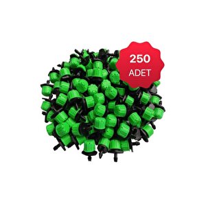 Damlama Sulama Debi Ayarlı Yeşil Damlatıcı 250 Adet
