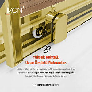 Kare Gold Buzlu Cam Duşakabin 85x85 cm