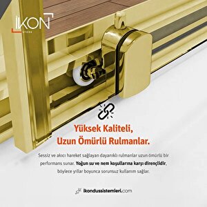 Kare Gold Buzlu Cam Duşakabin