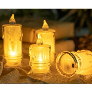 Led Işıklı Mum 11cm Gün Işığı 12'li̇