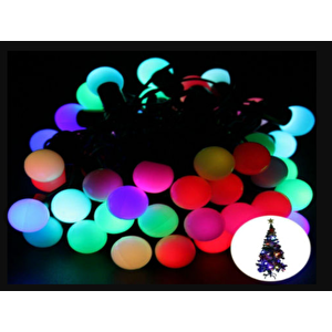 5 Metre 28 Led Fişli Rgb Mini Top Led Siyah Kablo
