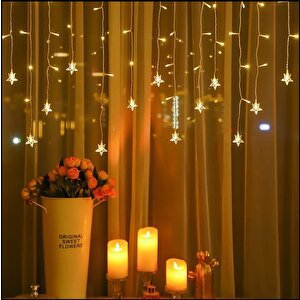 Yıldız 4m 96 Led 19 Saçak 40-50-60cm Gün Işığı Yıldız Boyutu:7cm