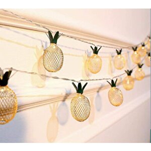 2m 10 Led Pilli 2 Kademeli Ananas Led Işık