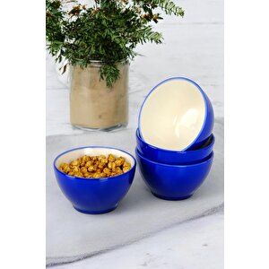 4'lü Porselen Çerezlik Sunum Kase Seti 10 Cm Mavi - Tl4037430 C320.003
