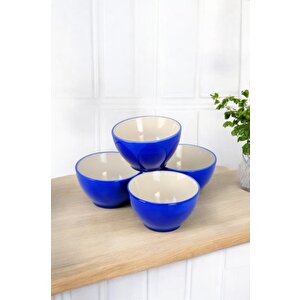 4'lü Porselen Çerezlik Sunum Kase Seti 10 Cm Mavi - Tl4037430 C320.003