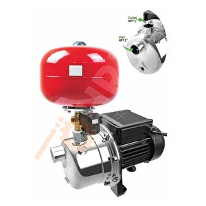 Bakır Sargılı 24 L Italyan Tank Jet750sc 1 Hp Su Pompası Otomatik Hidrofor Set 4 Kat 4 Daire