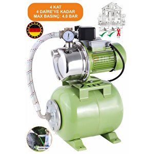 Bakir Sargili 4 Kat 4 Dai̇re Otomati̇k Musluk Aç Kapa 24 L Yatay Tank Hi̇drofor Su Pompasi Motoru
