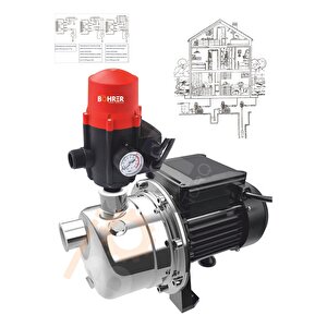 Bakır Sargılı Jet750sc 1 Hp Su Pompası Hidrofor Otomatiği Hidrofor Set Pompa