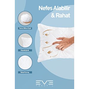 Antialerjik Vakumlu Fermuarlı Yıkanabilir Diamon Plus Kapitone Yastık 50x70 Cm 800 Gr
