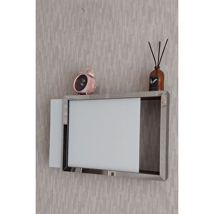 Siyah-gümüş 25x35x7 Cm Düz Kapaklı Duvara Asılabilir Sigorta Ve Modem-wifi Saklama Kutusu! Saklama Kutusu