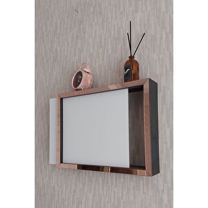 Siyah-rose 30x40x7 Cm Düz Kapaklı Duvara Asılabilir Sigorta Ve Modem-wifi Saklama Kutusu! Saklama Kutusu