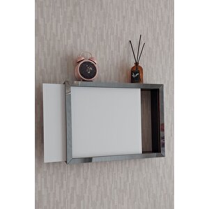 Siyah-füme 25x35x7 Cm Düz Kapaklı Duvara Asılabilir Sigorta Ve Modem-wifi Saklama Kutusu! Saklama Kutusu