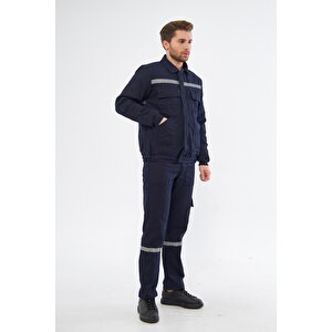 İş Elbisesi Mont Pantolon Takım 7/7 Gabardin Kumaş Reflektörlü