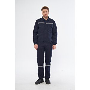 İş Elbisesi Mont Pantolon Takım 7/7 Gabardin Kumaş Reflektörlü XXL