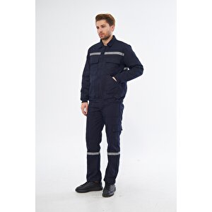 İş Elbisesi Mont Pantolon Takım 7/7 Gabardin Kumaş Reflektörlü XXL