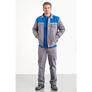 Mervem Iş Takımı 7/7 Gabardin Kapitoneli Reflektörlü %100 Pamuk S