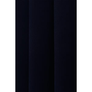 Lacivert Düz Ada Fon Perde V-32 Büzgülü Pilesiz Tek Kanat