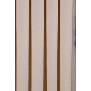 Ekru Düz Ada Fon Perde V-12489 Tek Kanat 1x3 Sık Pile 220x250 cm
