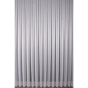 Tül Perde Düz V6 Ds:14337 1x3 Sık Pile 1. Kalite Kırık Beyaz 500x240 cm