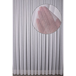 Tül Perde Düz V5 Ds:14342 1x3 Sık Pile 1. Kalite Kırık Beyaz 420x260 cm