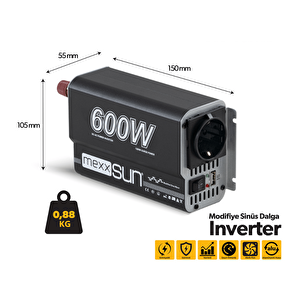 12v Volt 600w Watt Modifiye Sinüs İnverter (220v Çevirici)