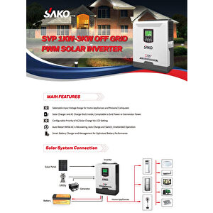 1kw 12v 50ah Pwm Tam Sinüs Akıllı İnverter