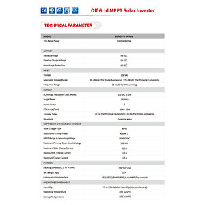 8kw 48v 120a Mppt Yüksek Pv (aküsüz Çalışabilen) Akıllı İnverter