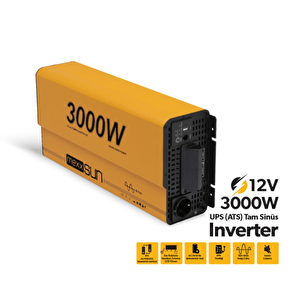 12v Volt-3000w Watt Ups Tam Sinüs İnverter ( Ekranlı )